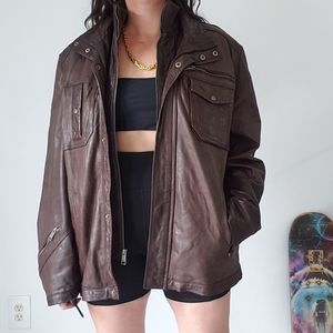 Marc New York by Andrew Marc brown leather jacket